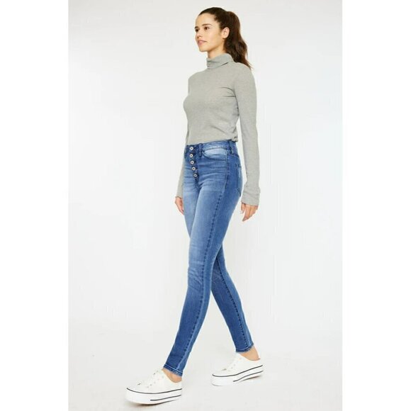 Kan Can Lyla High Rise Super Skinny Jeans KC7113M 1/24 - Picture 5 of 8